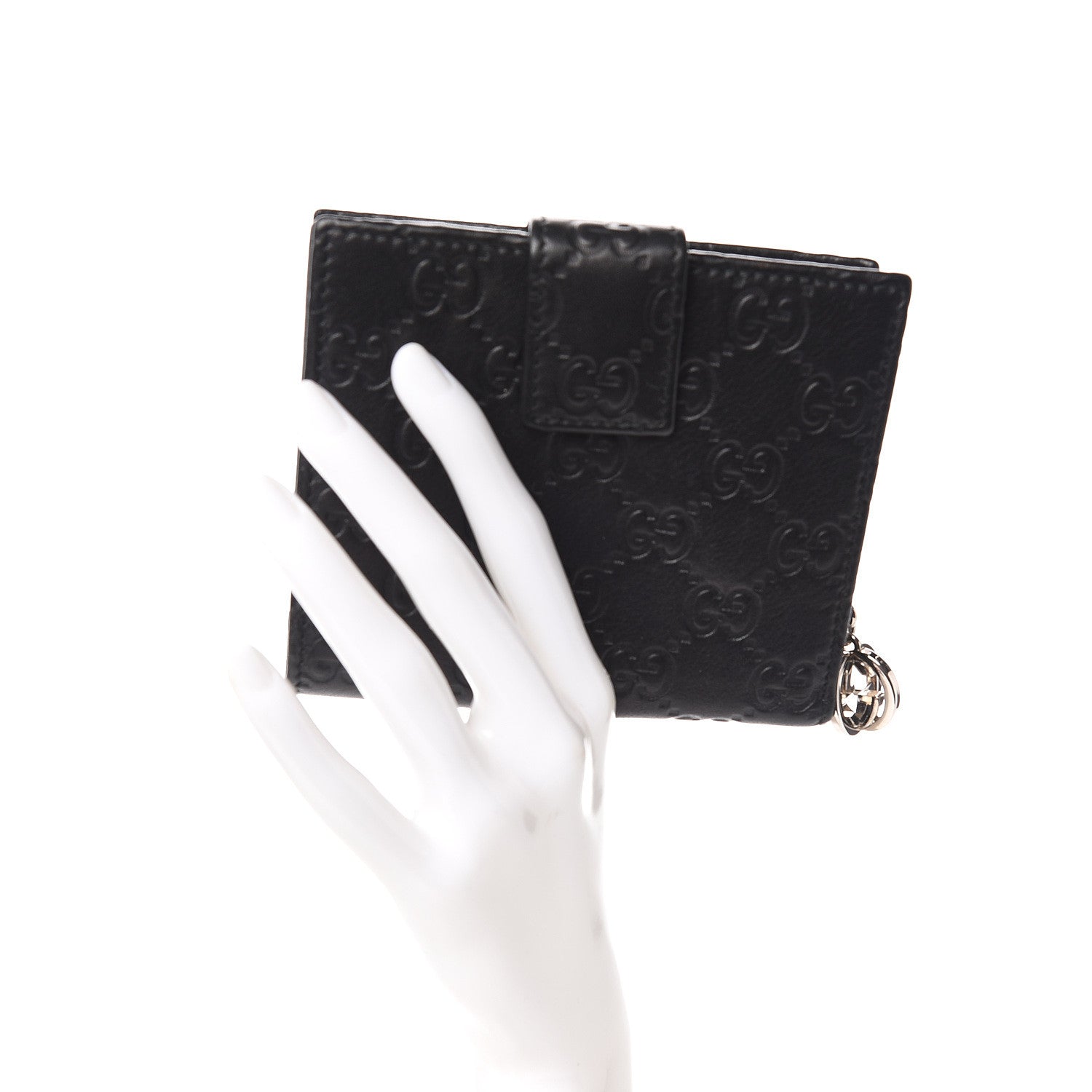 Gucci Guccissima Twins French Wallet Black 2 of 8