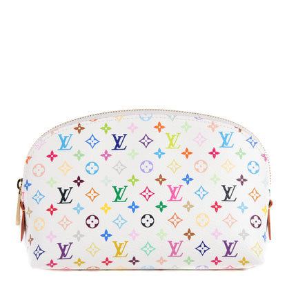 Louis Vuitton Monogram Multicolor Cosmetic Pouch White Litchi 1 of 8
