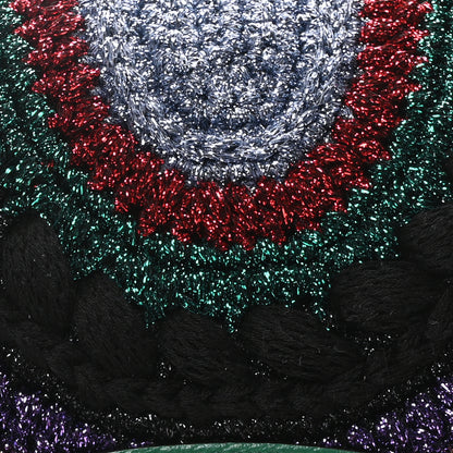 Gucci Cotton Crochet Garden Horsebit 1955 Shoulder Bag Purple Multicolor 8 of 11