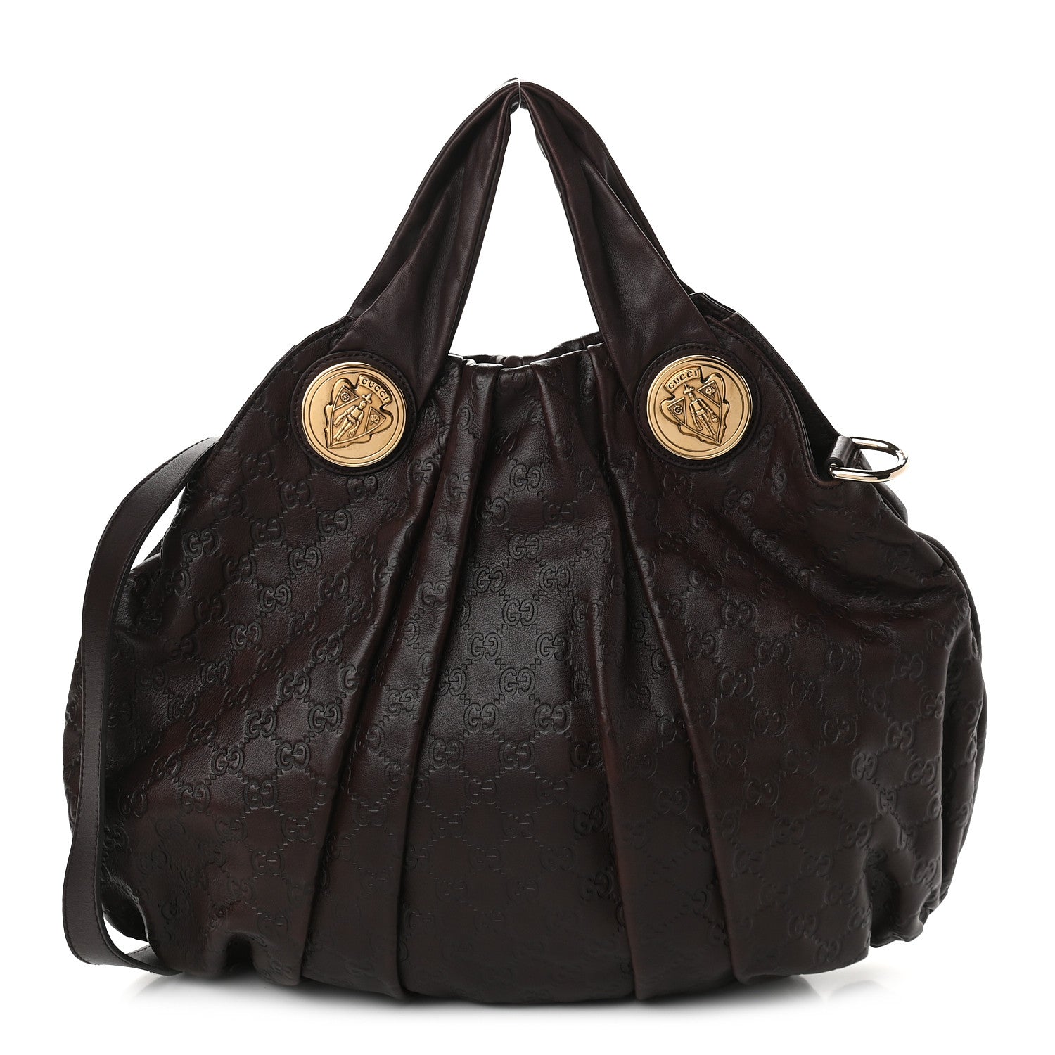 Gucci Guccissima Medium Hysteria Top Handle Bag Chocolate 1 of 9