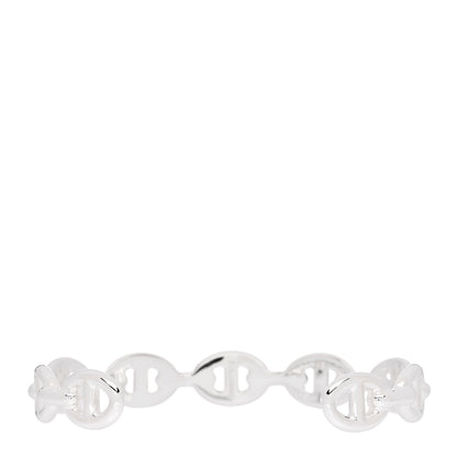 Hermes Sterling Silver MM Chaine d'Ancre Enchainee Cuff Bracelet SH 2 of 5
