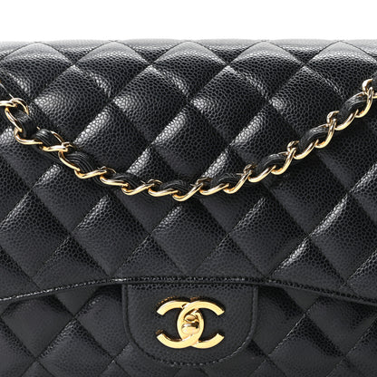 Chanel Caviar Quilted Jumbo Double Flap Black 8 of 11