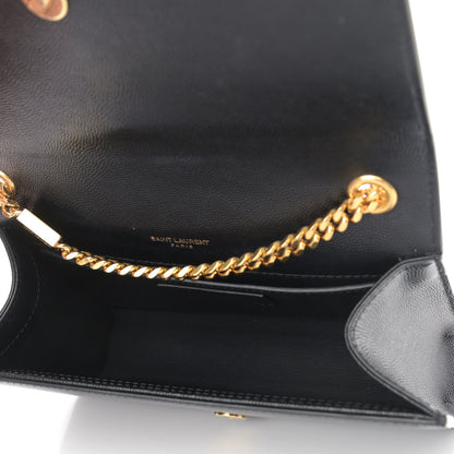 Saint Laurent Grain De Poudre Small Monogram Kate Satchel Black 5 of 11