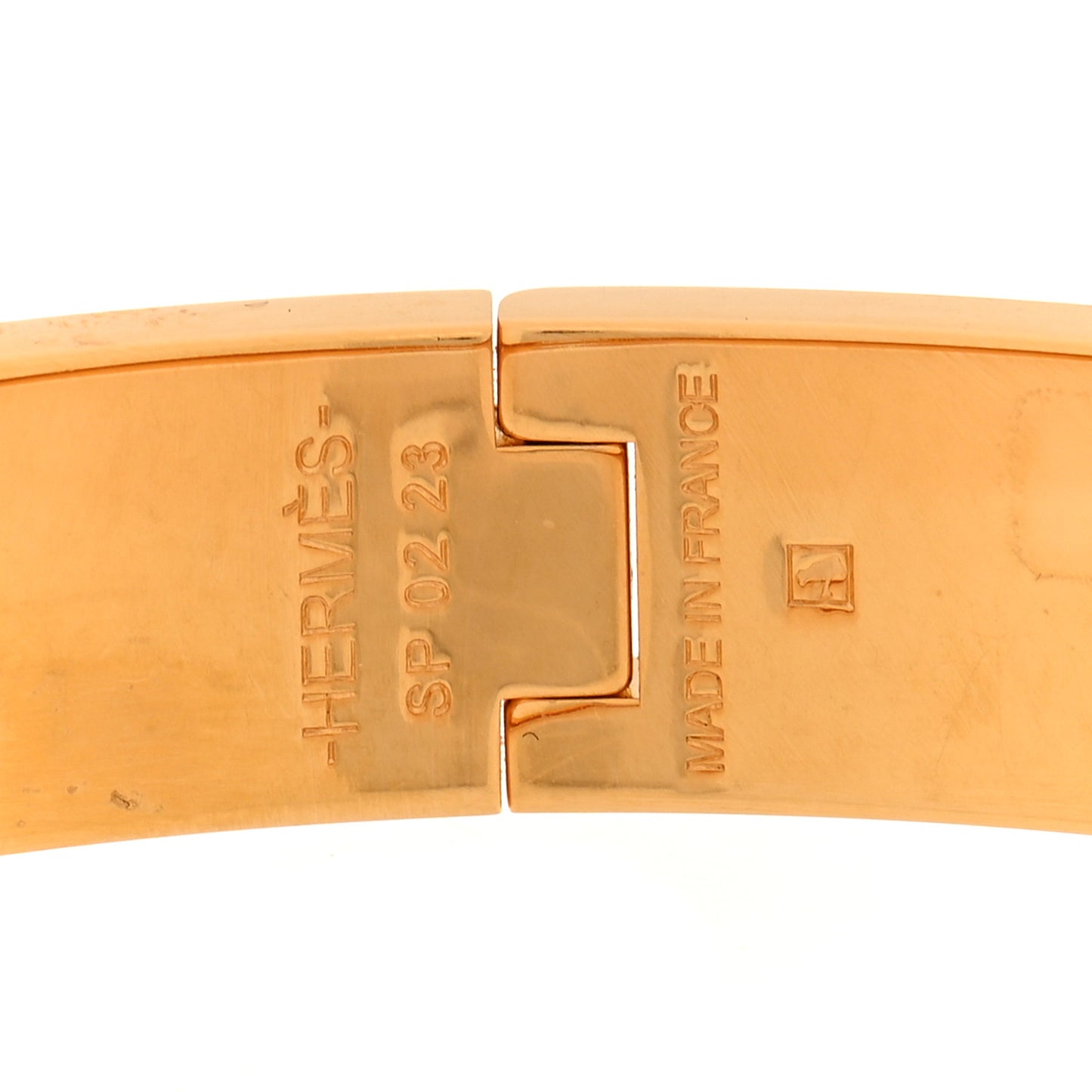Enamel Narrow Clic Clac H Bracelet PM White