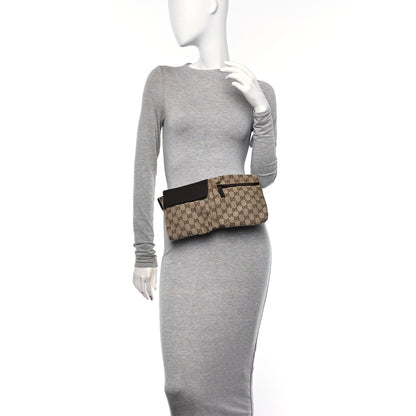 Gucci GG Monogram Double Pocket Belt Bag Dark Brown 2 of 13