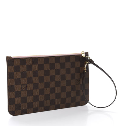 Louis Vuitton Damier Ebene Neverfull MM GM Pochette Rose Ballerine 3 of 7