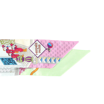 Hermes Silk La Maison des Carres Twilly Aqua Vert D'eau Rose 3 of 4