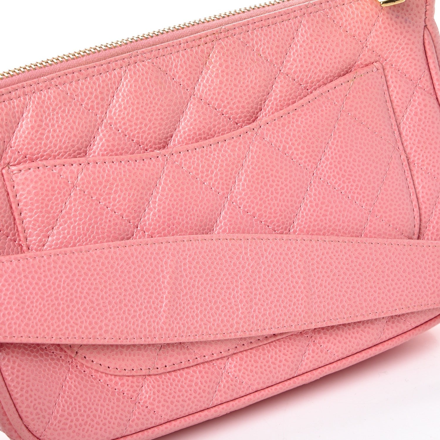 Chanel Caviar Quilted Pochette Pink 9 of 10
