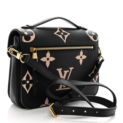 Louis Vuitton Empreinte Monogram Giant Pochette Metis Black Beige 3 of 9