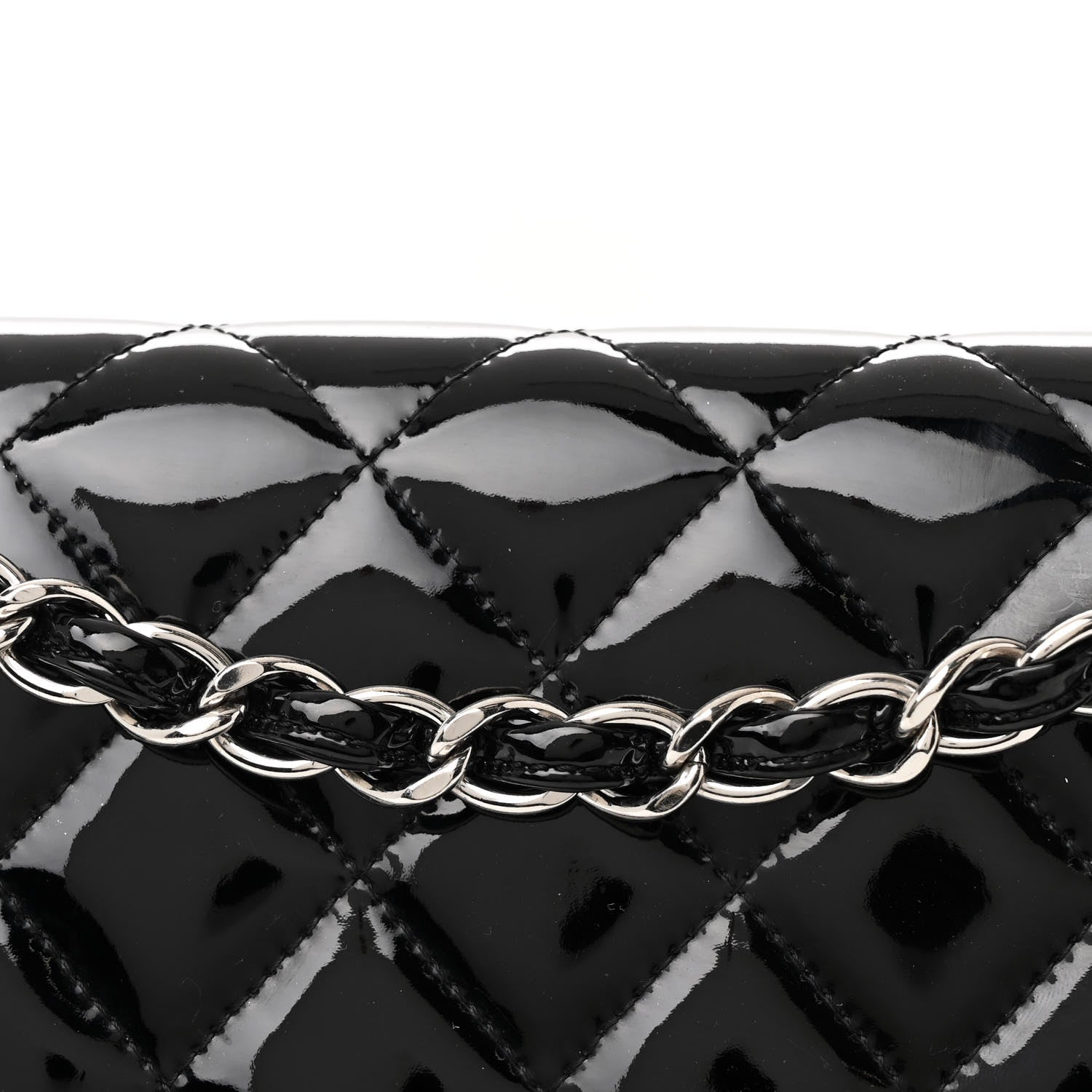 Chanel Patent Quilted Jumbo Double Flap Black 8 of 11