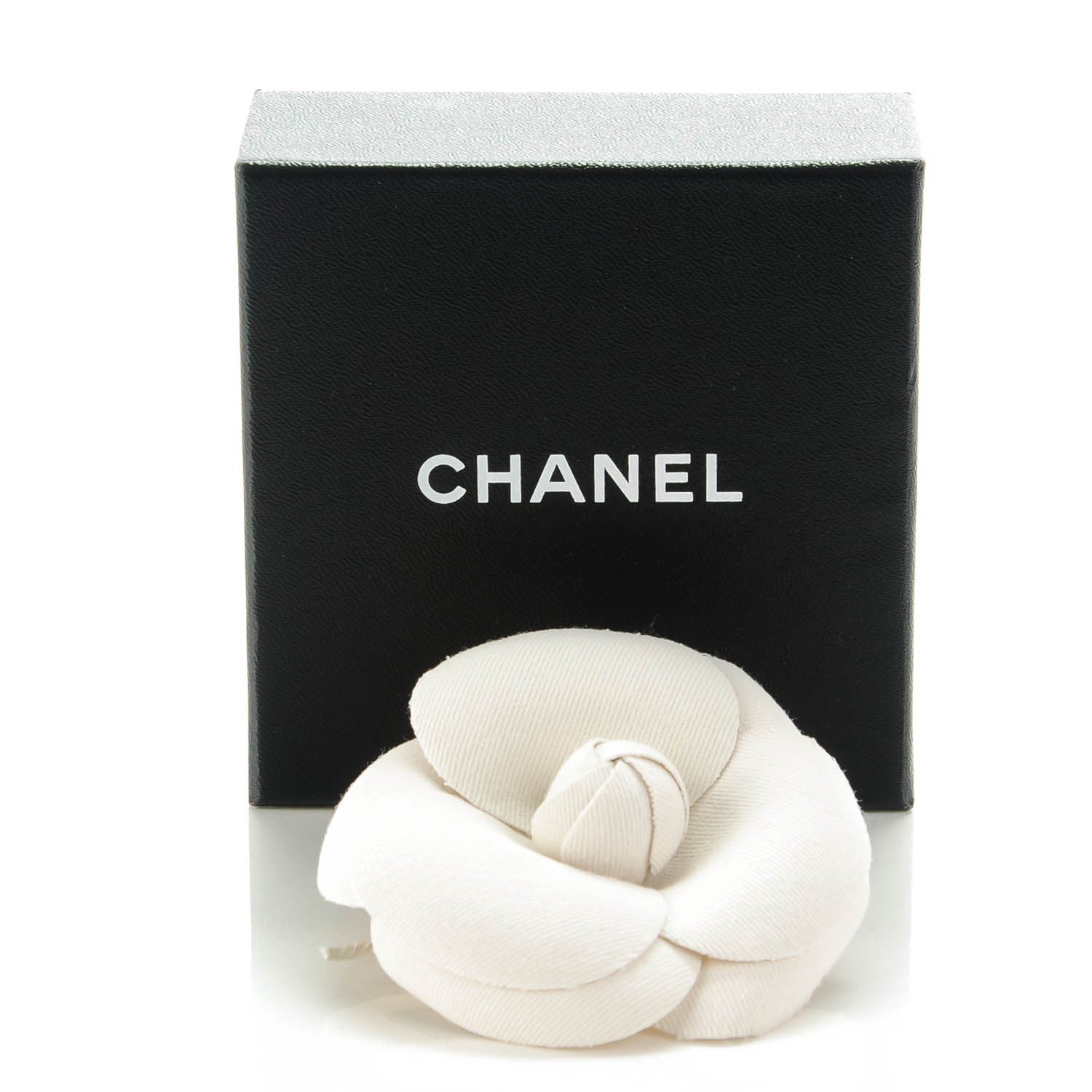 Chanel Canvas Camellia Pin Brooch Ivory 5 of 5