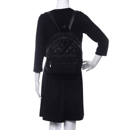 Stella McCartney Shaggy Deer Quilted Small Falabella Backpack Black 2 of 8
