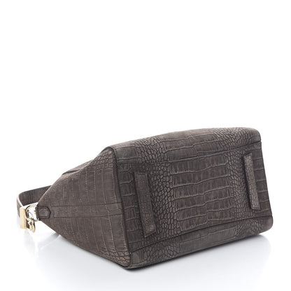 Givenchy Nubuck Crocodile Embossed Medium Antigona Brown 4 of 10