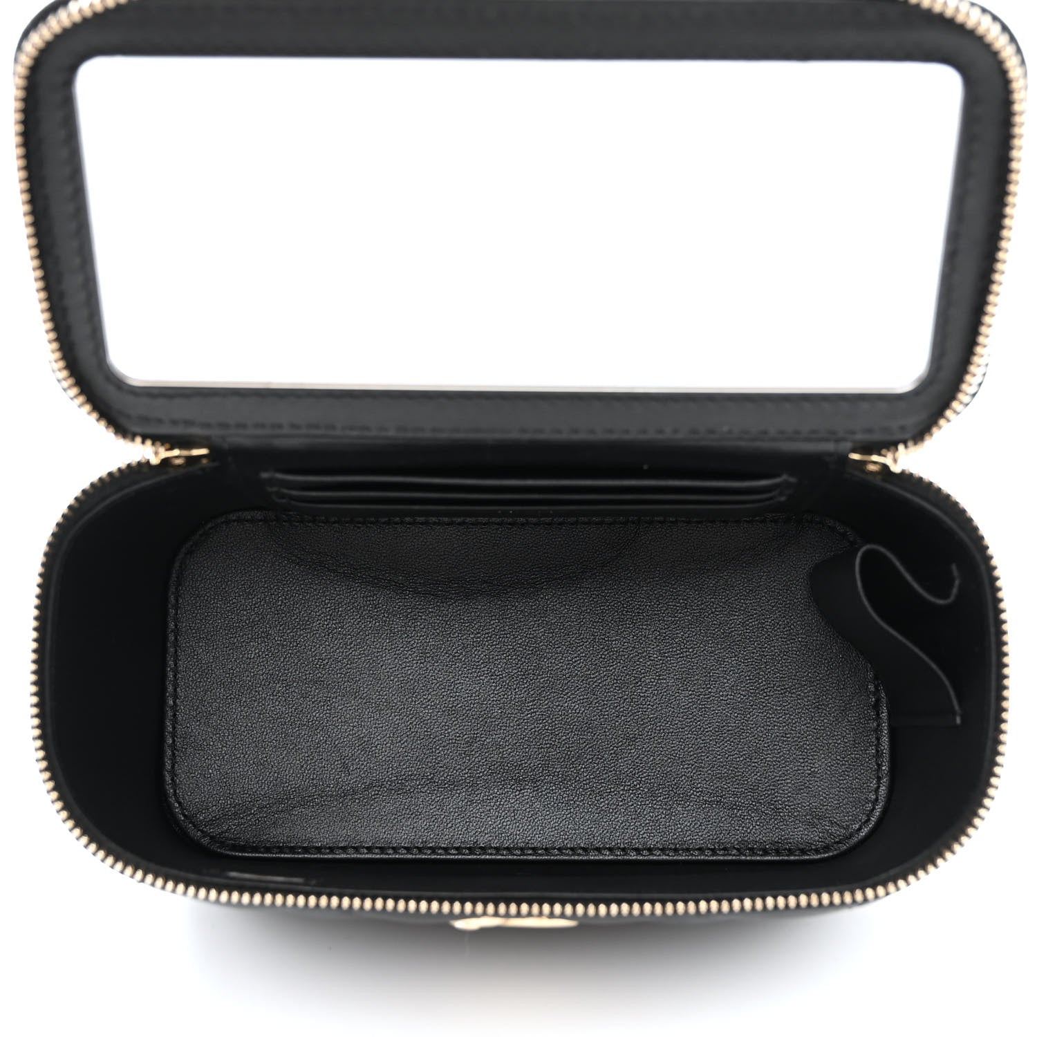 Chanel Lambskin Quilted Small Charming Top Handle Vanity Case With Chain Black 5 of 14