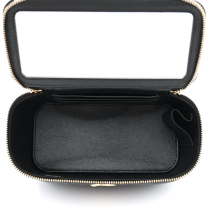 Chanel Lambskin Quilted Small Charming Top Handle Vanity Case With Chain Black 5 of 14