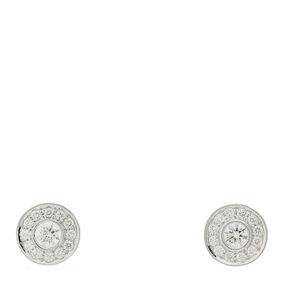 Tiffany Platinum Diamond Mini Circlet Earrings 1 of 4