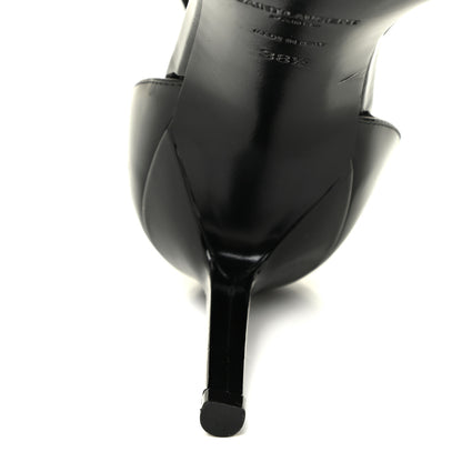 Saint Laurent Patent Calfskin Amber 105 Ankle Strap Sandals 38.5 Black 8 of 16