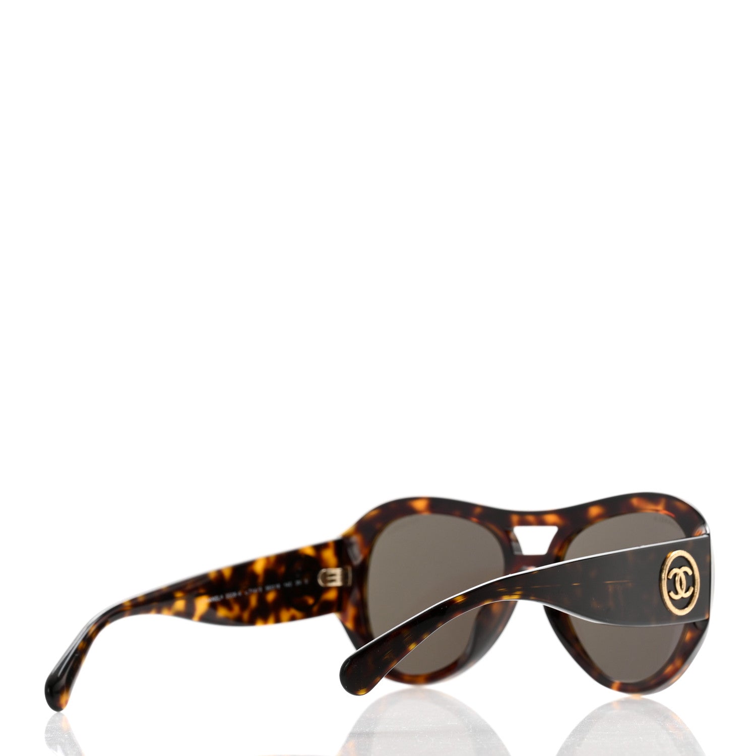 Chanel Acetate CC Pilot Sunglasses 5508 Dark Tortoise 4 of 8