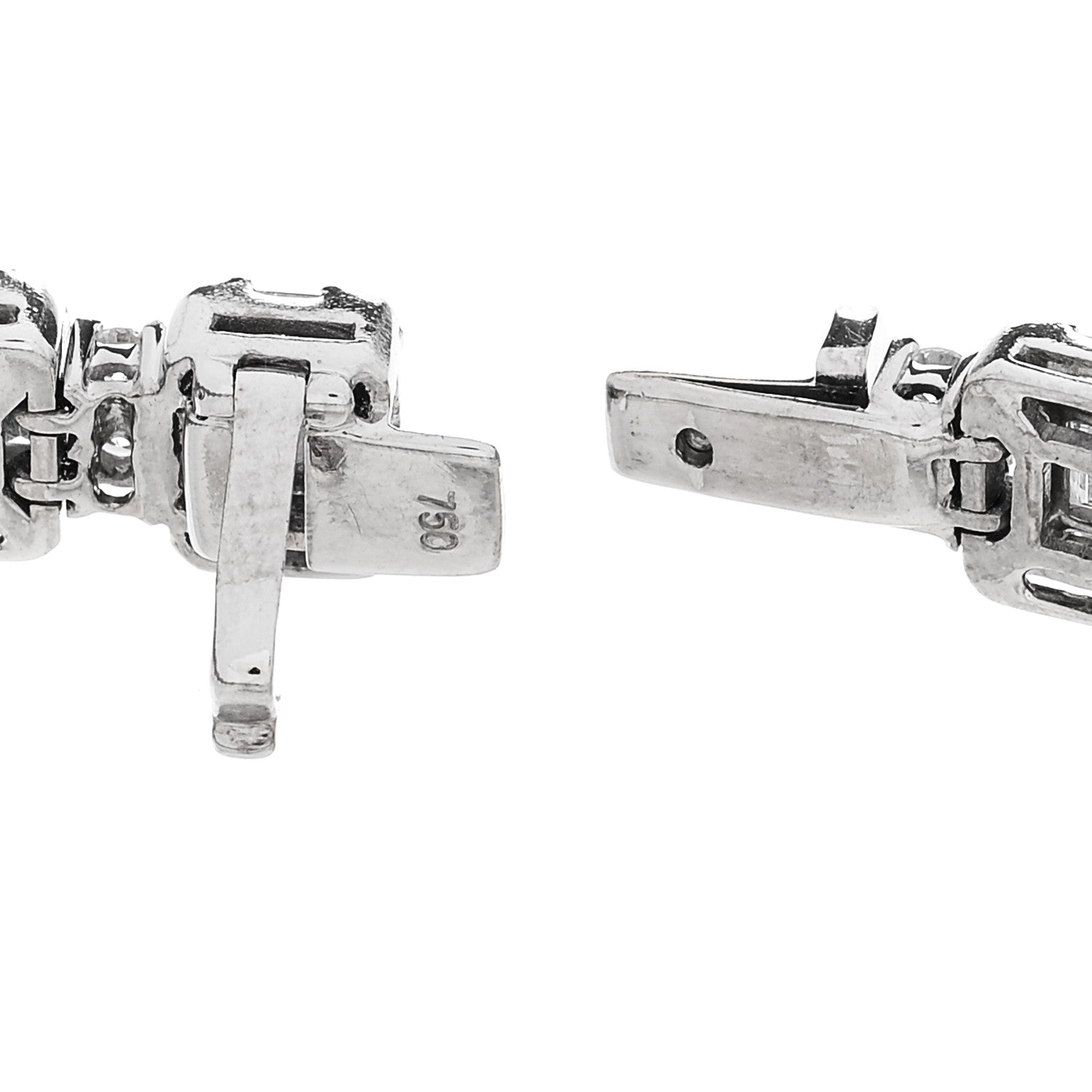 Parker & West by FASHIONPHILE 18K White Gold Diamond 8.30ctw Baguette Round Link Bracelet 4 of 6