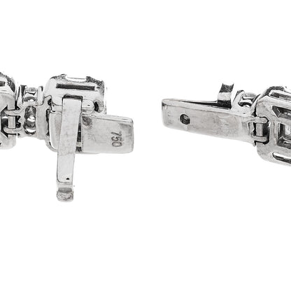 Parker & West by FASHIONPHILE 18K White Gold Diamond 8.30ctw Baguette Round Link Bracelet 4 of 6