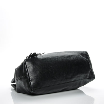 Gucci Pebbled Calfskin Large Soho Chain Shoulder Bag Black 4 of 9