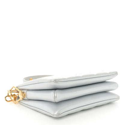 Louis Vuitton Lambskin Embossed Monogram Coussin BB Silver 4 of 11