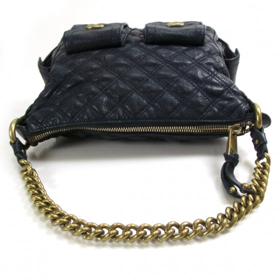 Leather Quilted Multipocket Hobo