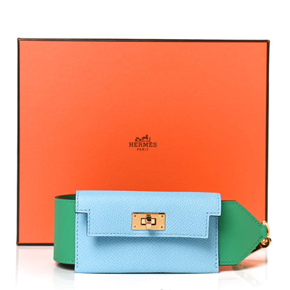 Hermes Swift Epsom Pocket Kelly Shoulder Strap Vert Vertigo Celeste 7 of 7