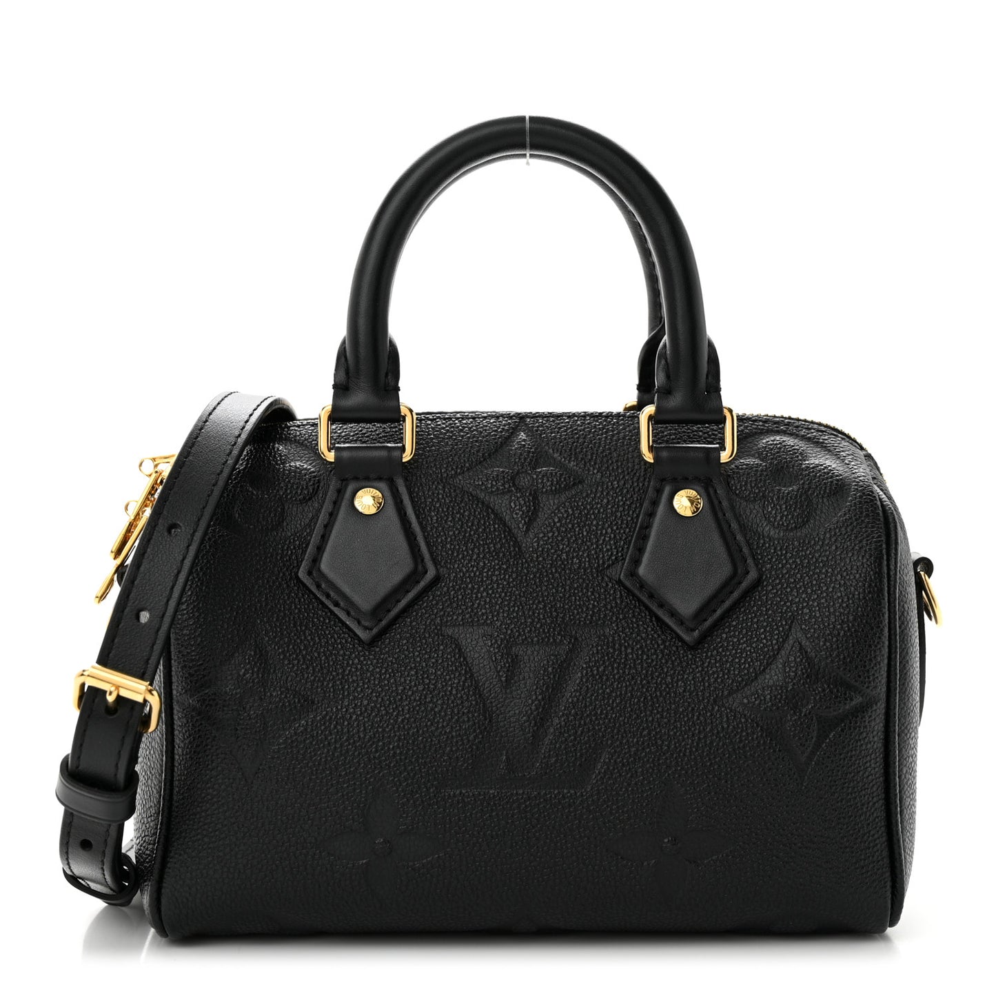 LOUIS VUITTON Empreinte Monogram Giant Speedy Bandouliere 20 Black