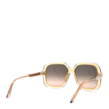 Christian Dior Acetate Cannage DiorHighlight S1I Square Sunglasses Yellow Shiny Purple 4 of 7