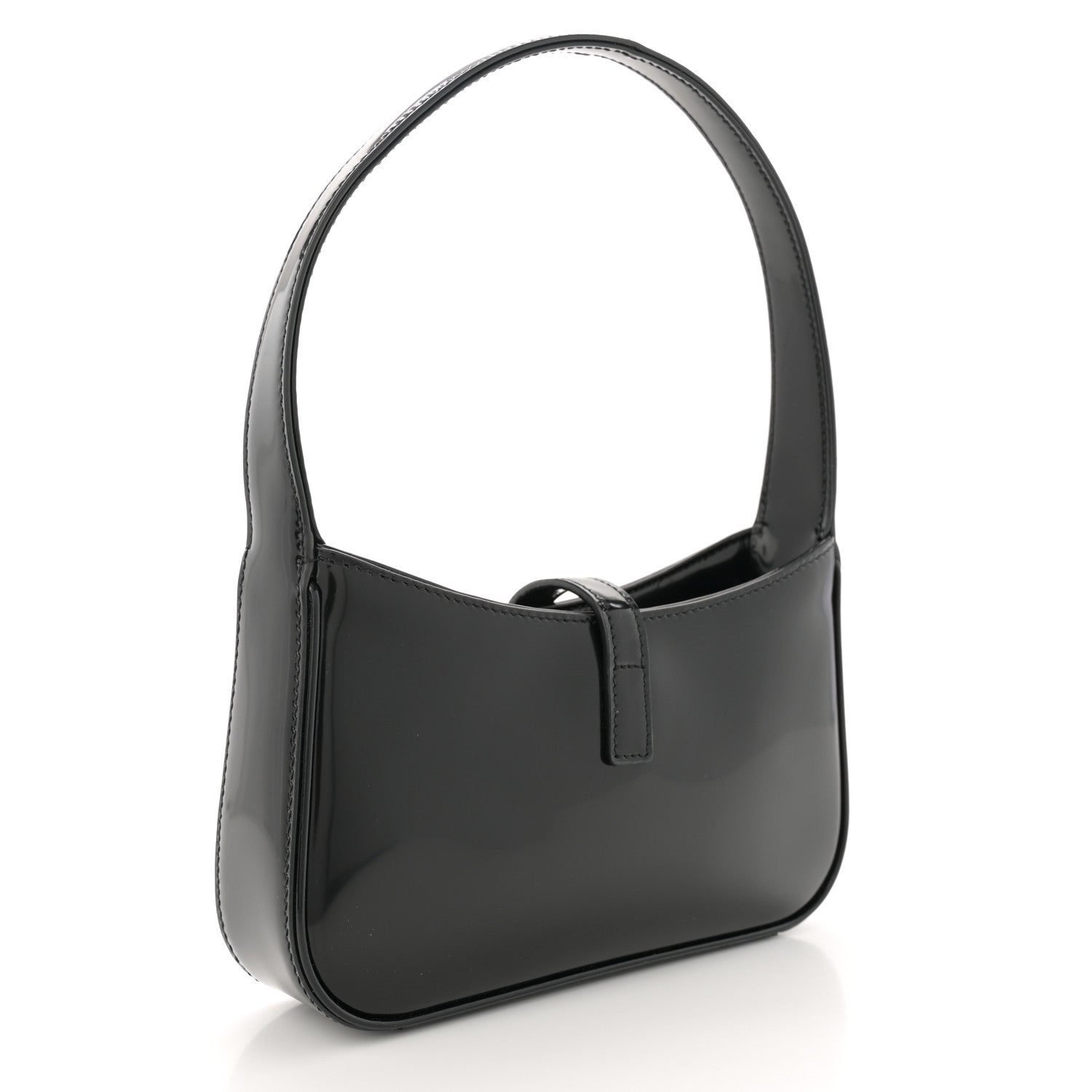 Saint Laurent Patent Calfskin Le 5 A 7 Mini Hobo Black 3 of 12