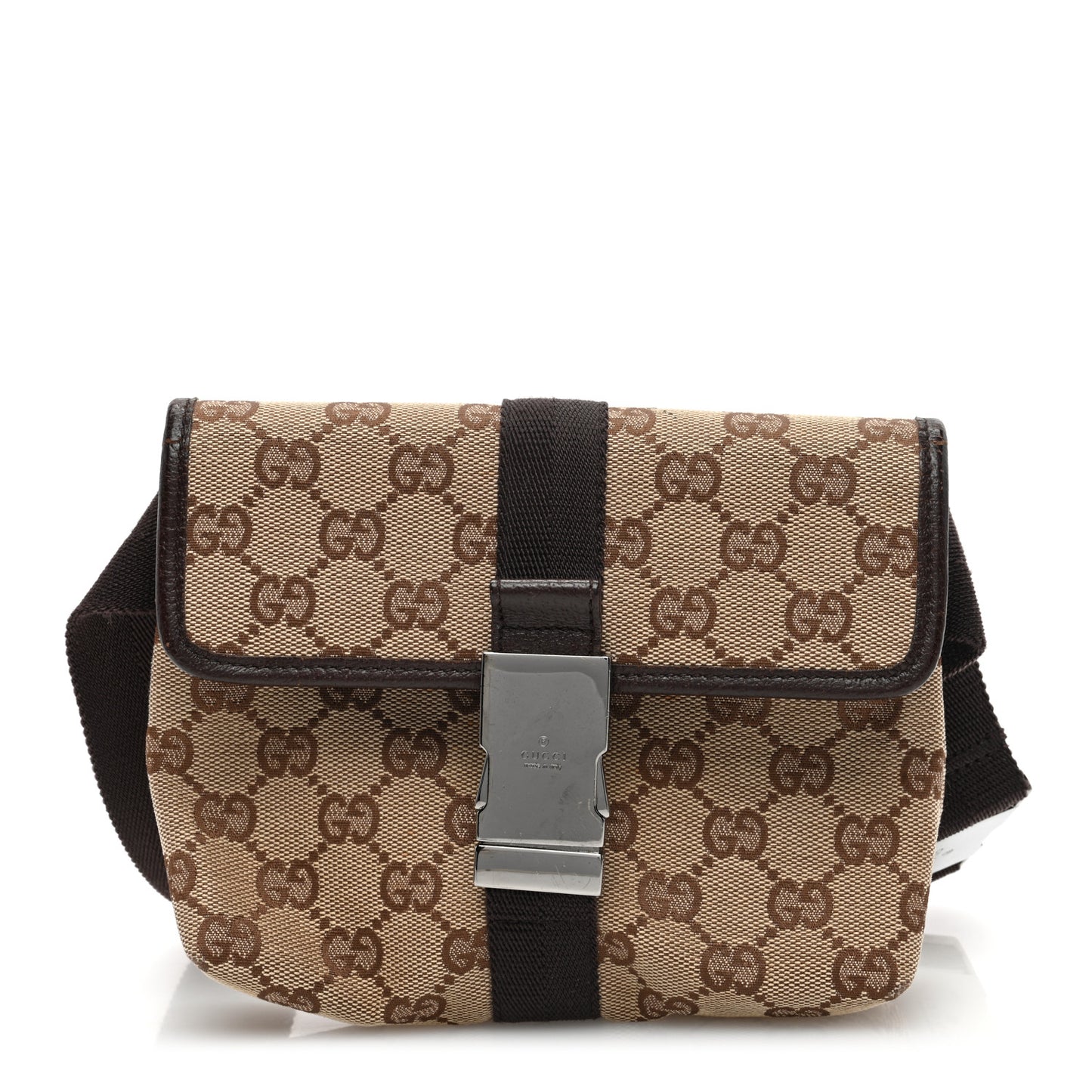 Monogram Waist Pouch Bag Dark Brown