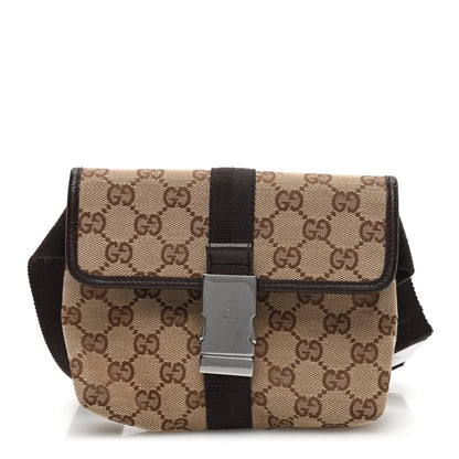 Gucci Monogram Waist Pouch Bag Dark Brown 1 of 11