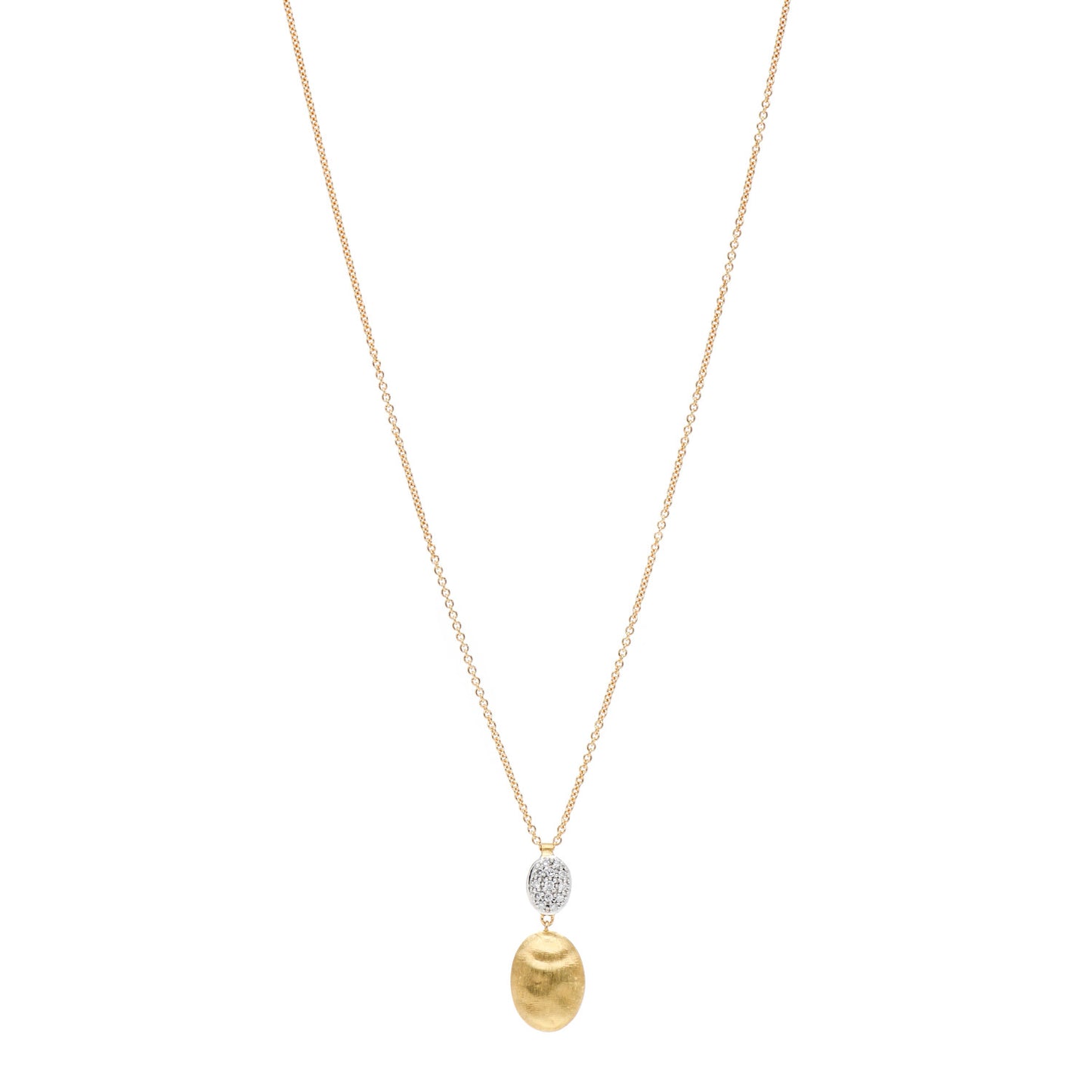 18K Yellow Gold Diamond Siviglia Drop Necklace