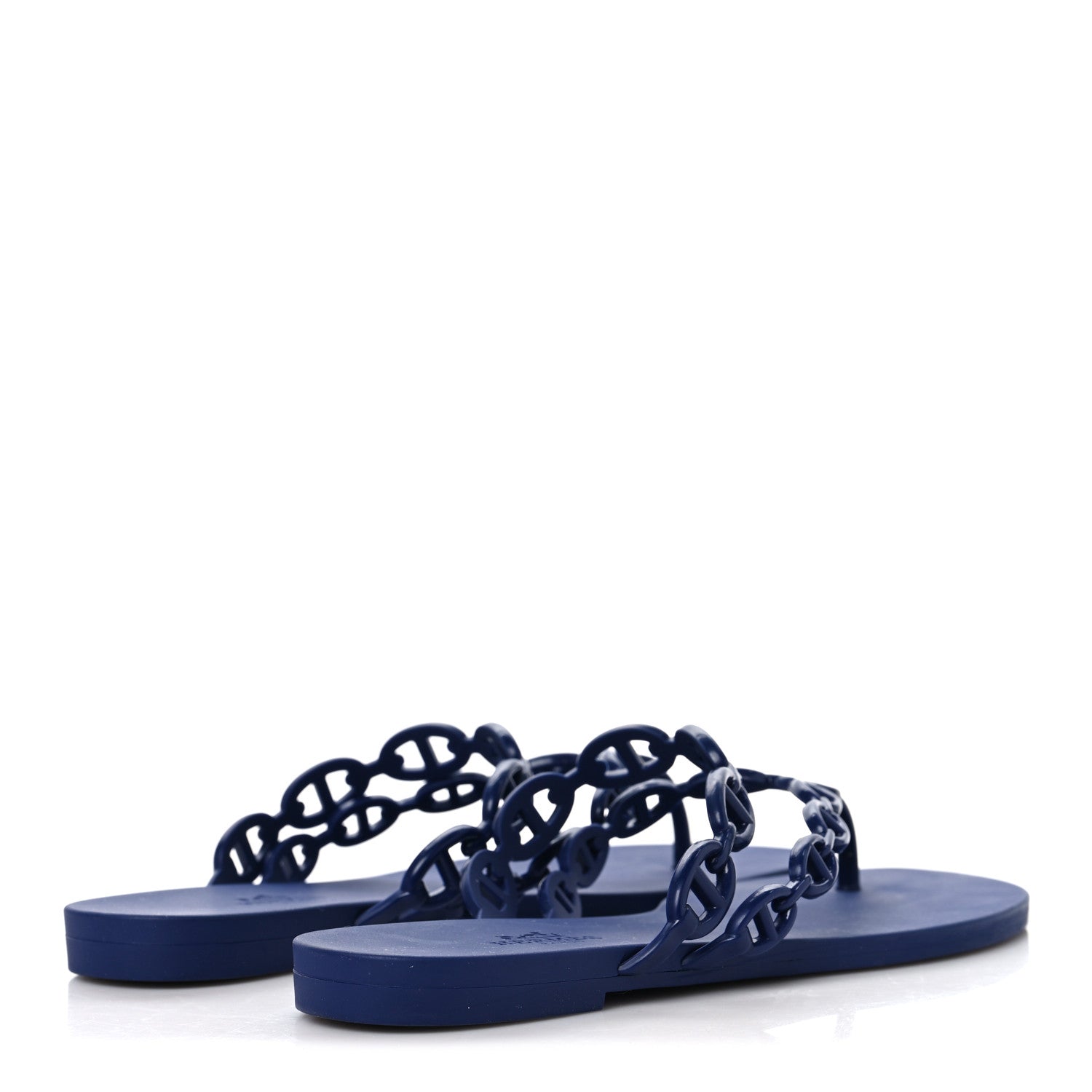 Hermes Rubber Chaine d'Ancre Island Sandals 37 Bleu Smalt 5 of 8