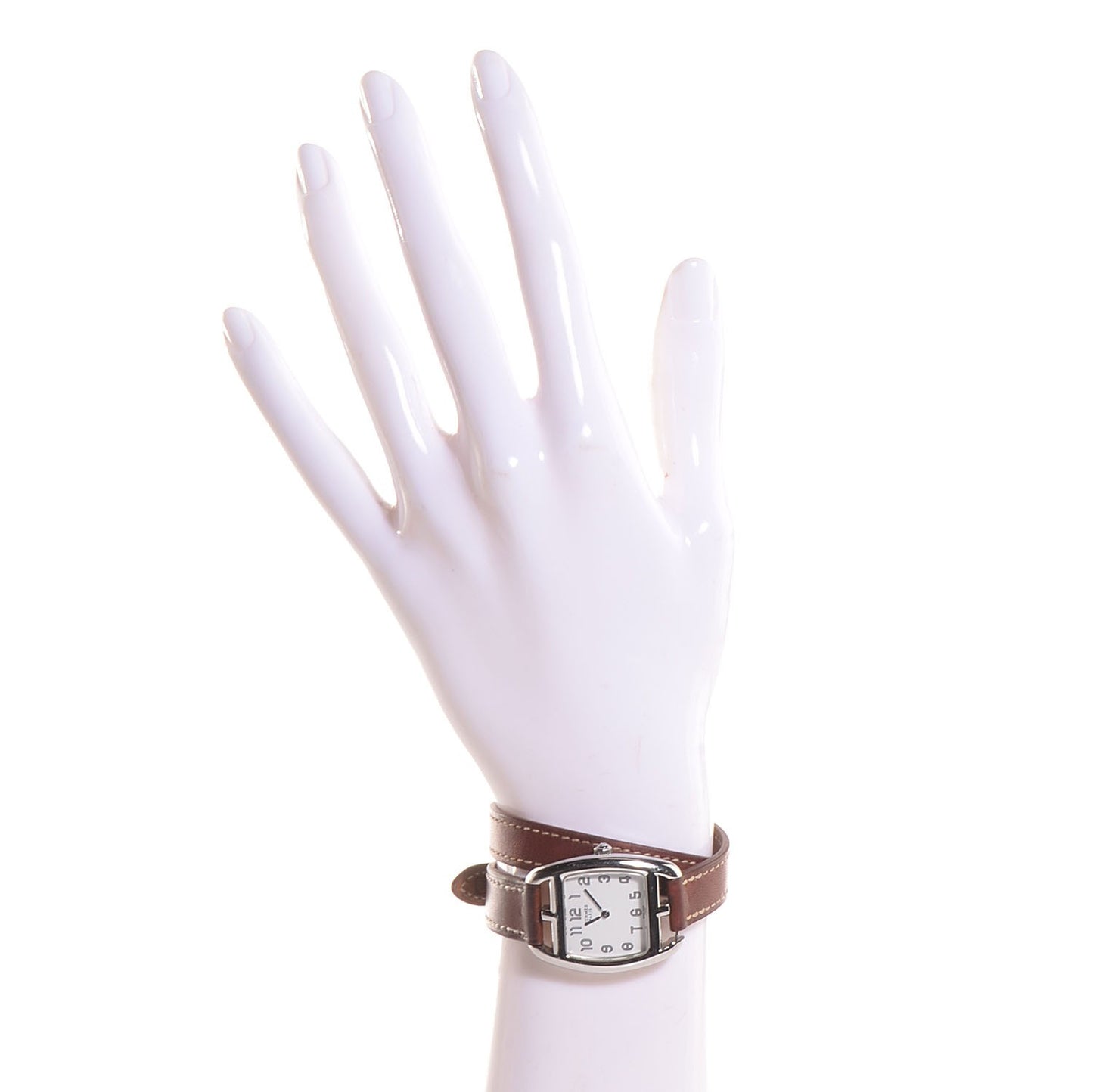 Stainless Steel Barenia 26mm Cape Cod Tonneau Double Tour Quartz Watch Fauve