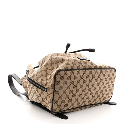 Gucci Monogram Dollar Calfskin O Drawstring Backpack Beige Ebony Testa di Moro Dark Chocolate 4 of 10