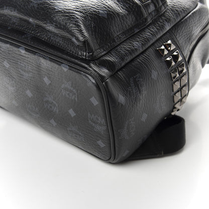 MCM Visetos Small Side Stud Stark Backpack Black 9 of 9