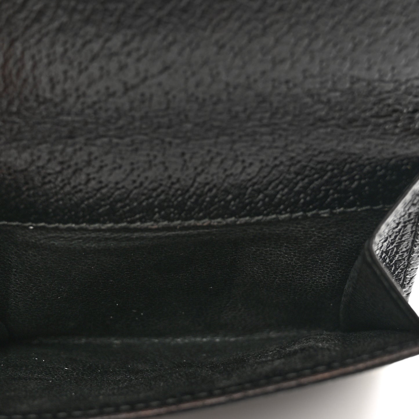 Monogram Textured Calfskin Metal Bar French Flap Wallet Black