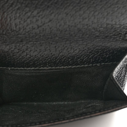 Gucci Monogram Textured Calfskin Metal Bar French Flap Wallet Black 6 of 10