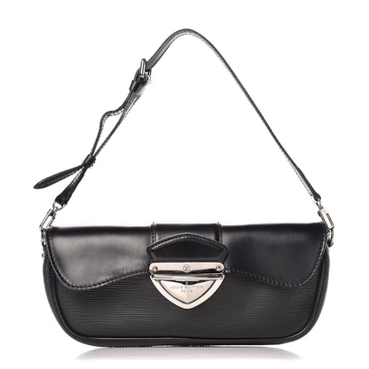 Louis Vuitton Epi Montaigne Clutch Black 1 of 8