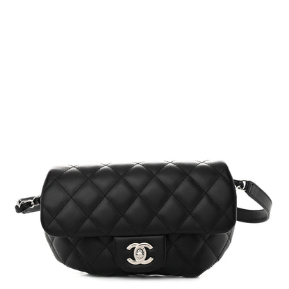 Chanel Calfskin Quilted CC Uniform Flap Belt Bag Black 1 of 10