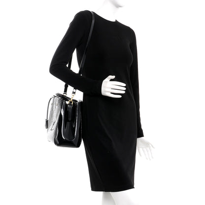 Louis Vuitton Vernis Montaigne MM Black 2 of 7
