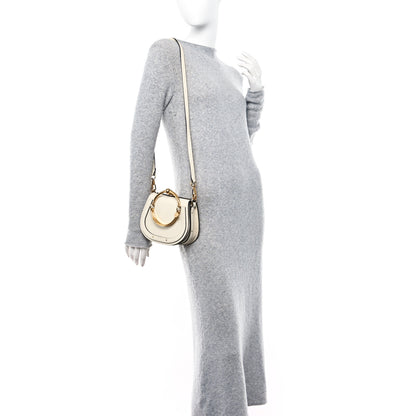 Chloe Calfskin Suede Small Nile Bracelet Bag Off White 2 of 18