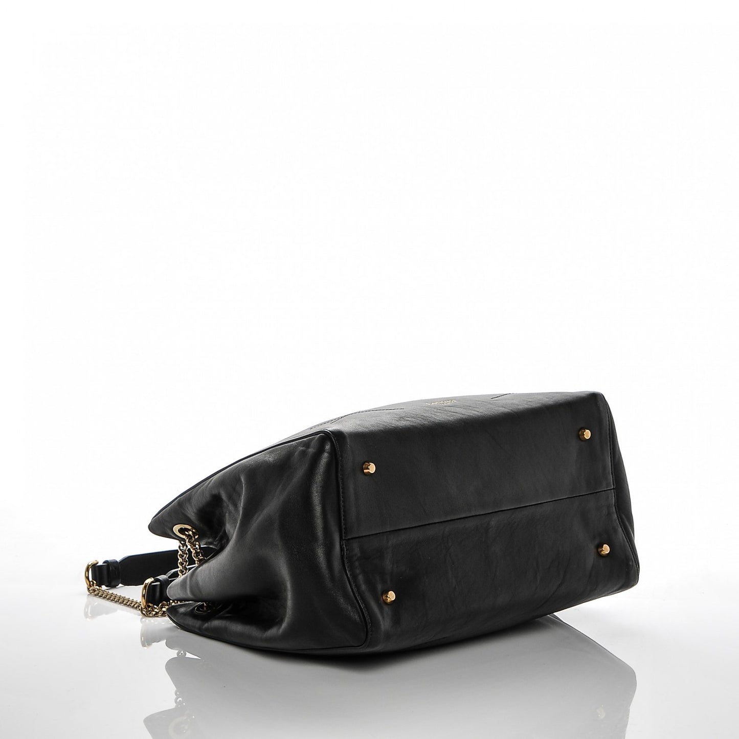 Lambskin Quilted Medium Sugar Shoulder Bag Black