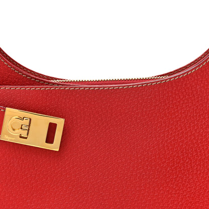 Salvatore Ferragamo Pigskin Gancini Hobo Red 7 of 13
