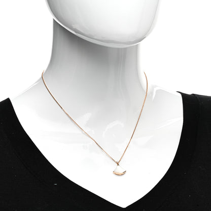 Bulgari 18K Rose Gold Diamond Mother of Pearl Small Divas' Dream Pendant Necklace 2 of 5