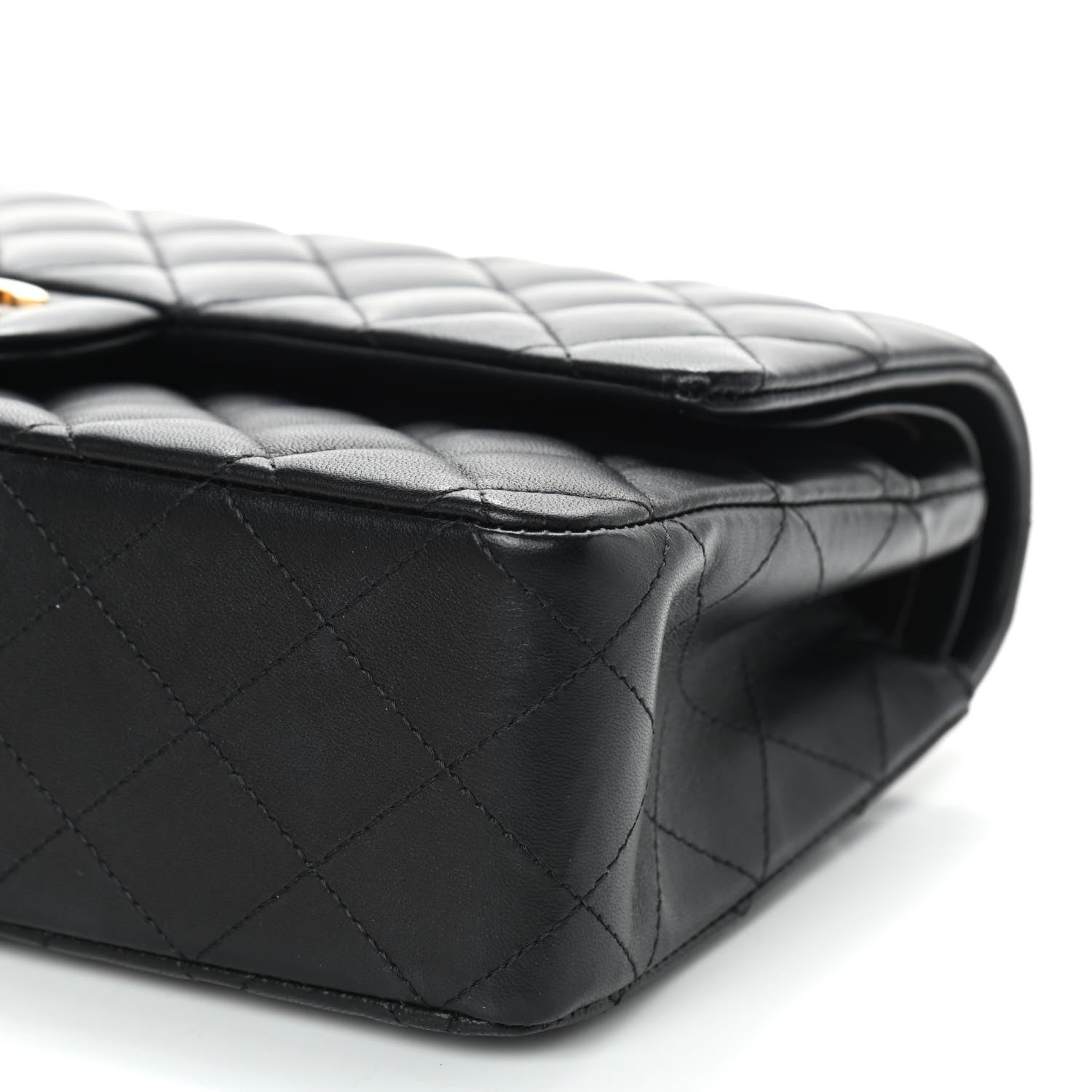 Chanel Lambskin Quilted Medium Double Flap Black 8 of 8