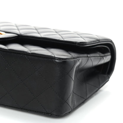Chanel Lambskin Quilted Medium Double Flap Black 8 of 8