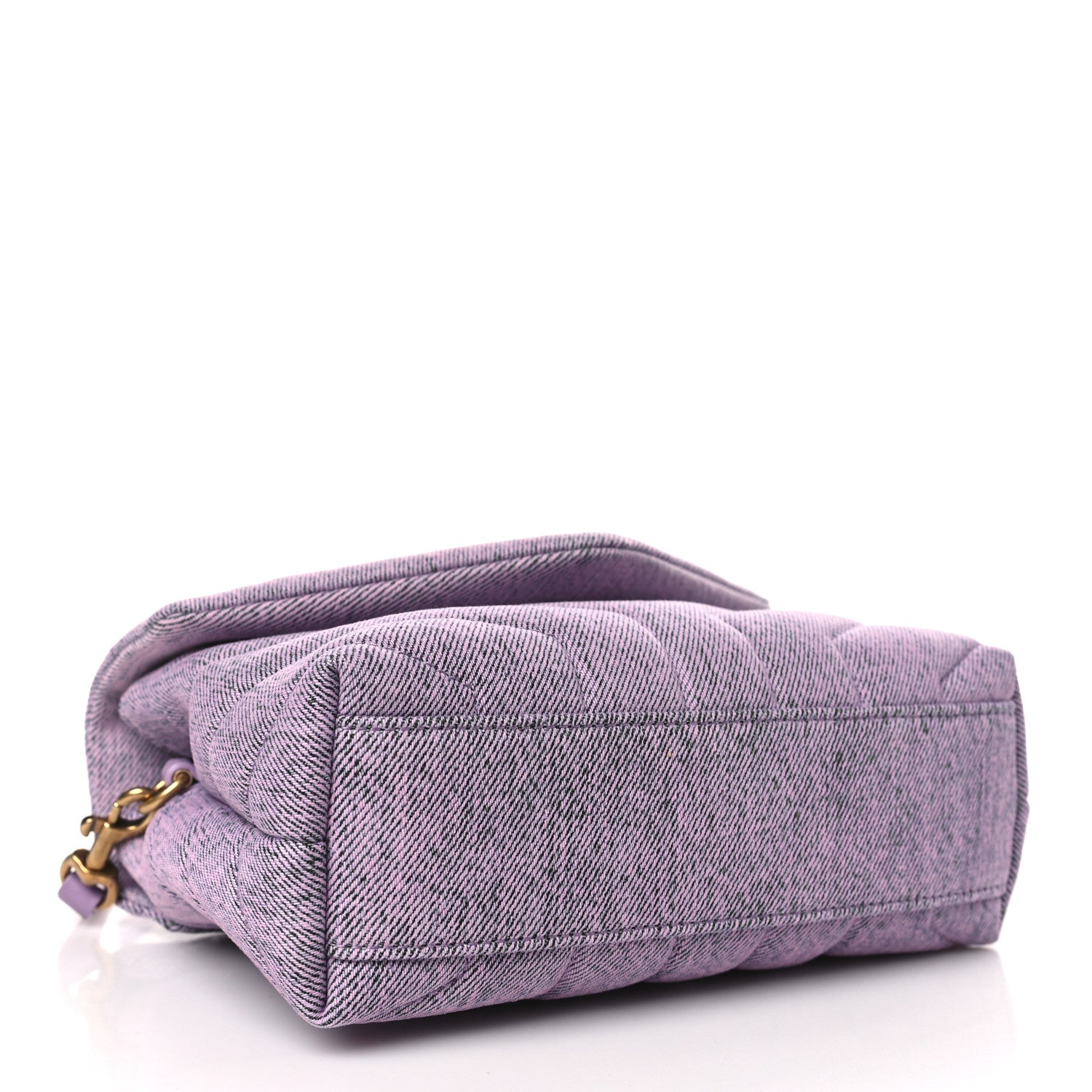 Saint Laurent Denim Y Quilted Monogram Toy Loulou Crossbody Bag Bleached Lilac 4 of 12